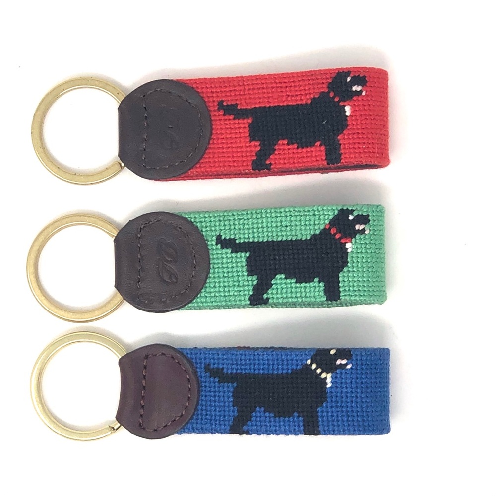 Labrador Retriever Needlepoint Key Fob
